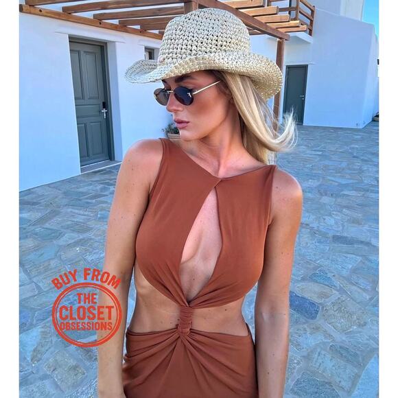 ZARA BLOGGER FAVE!!! Long Dress with Front Knot NWT - Picture 2 of 16